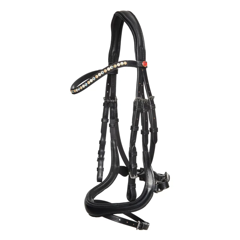 Kieffer Ilona Snaffle Bridle - Pearls and Crystals