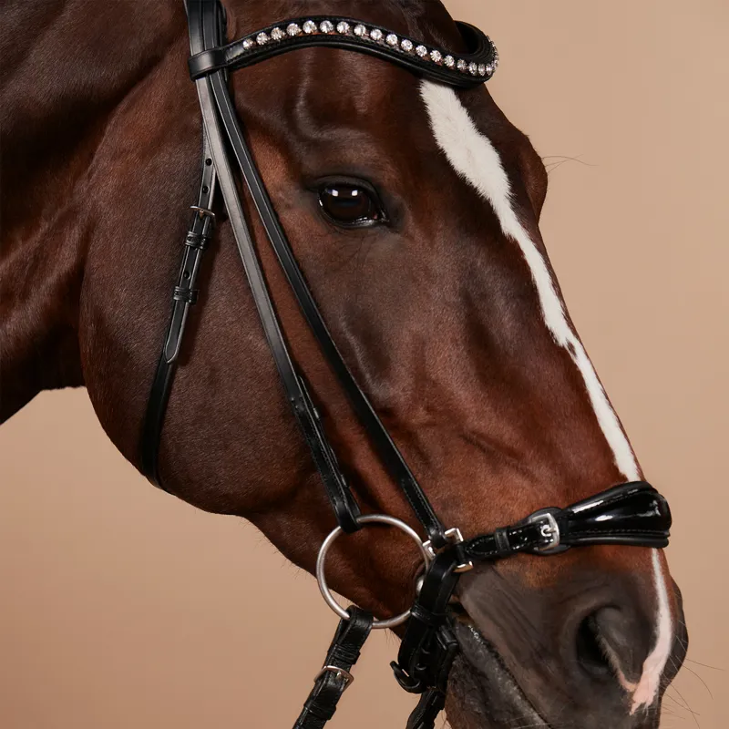 Kieffer Melody Drop Noseband Bridle - Black-5