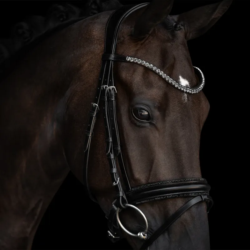 Kieffer Grace Snaffle Bridle - Black-6
