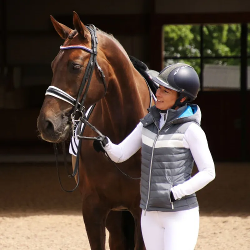 Coldstream Stichill Quilted Gilet - - Grey/White/Blue-1