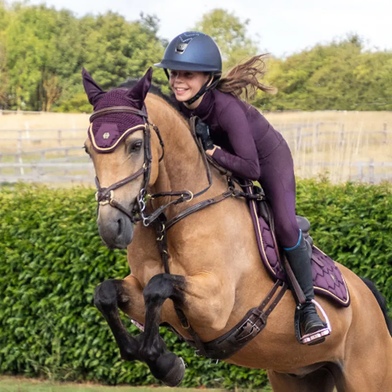 Coldstream Next Generation Ednam Riding Tights - - Mulberry Purple-2