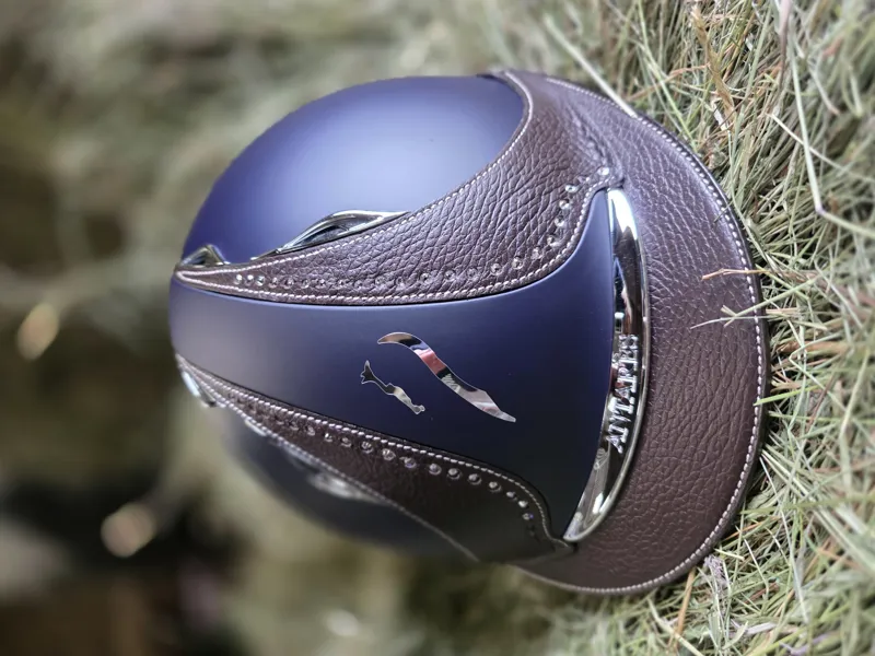 Antares Galaxy Riding Hat - Blue/Brown Swarovski Stones-1