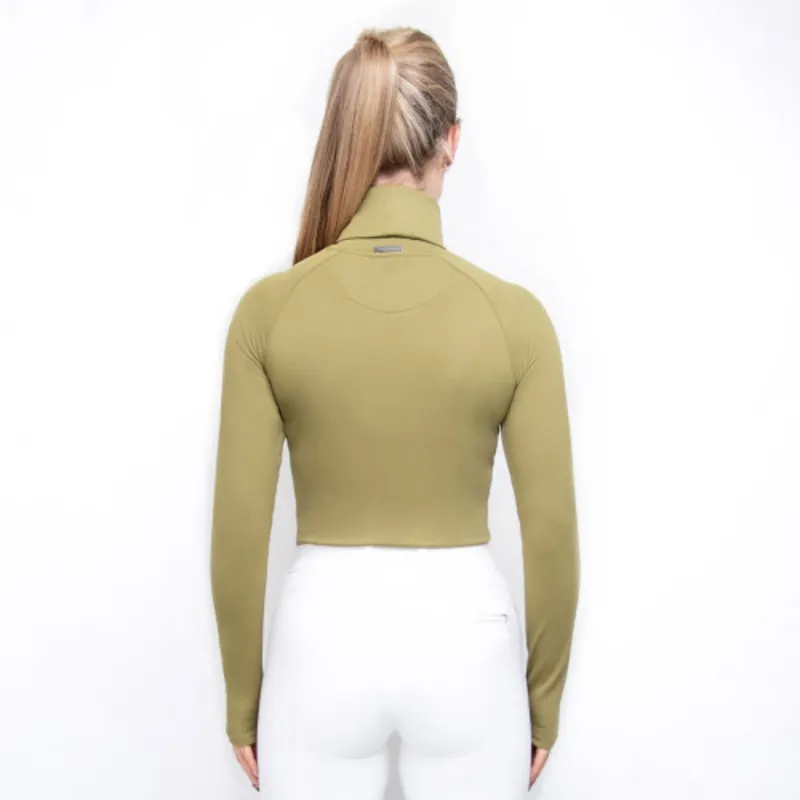 Coldstream Legars Roll Neck Top - - Olive Green-3