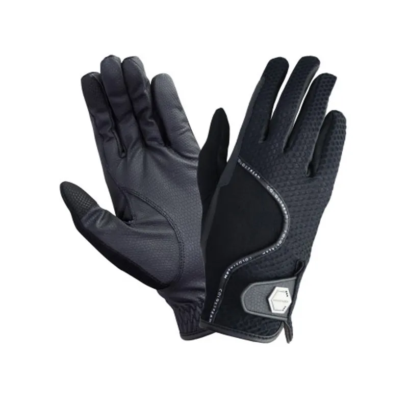 Coldstream Next Generation Swinton Combi Mesh Summer Riding Gloves - Black Kids -1