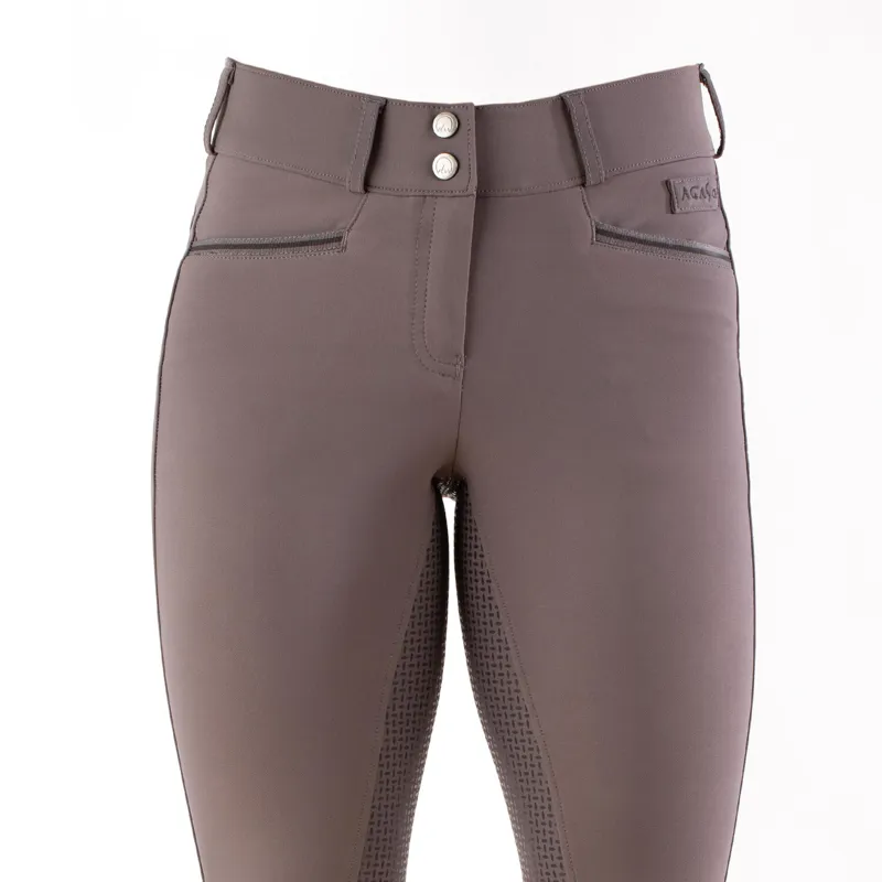 Agaso Full Grip Breeches - Grey-5