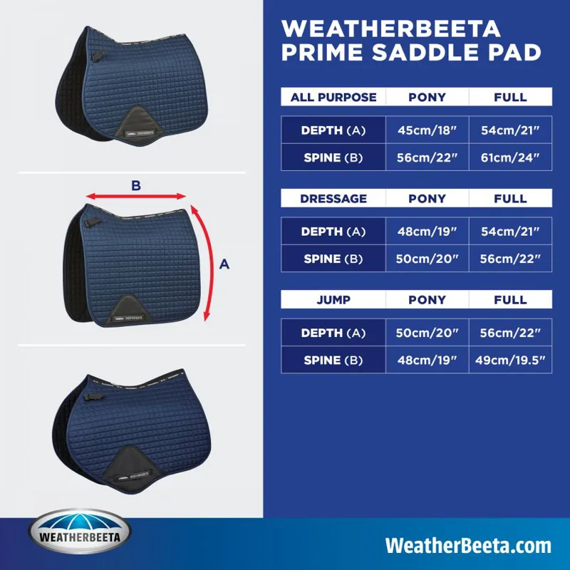 WeatherBeeta Prime Dressage Saddle Pad-4