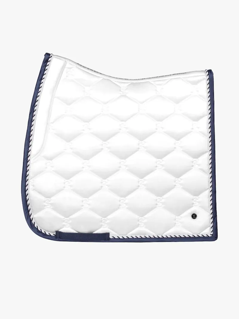 PS of Sweden Dressage Signature Saddle Pad - White/Navy