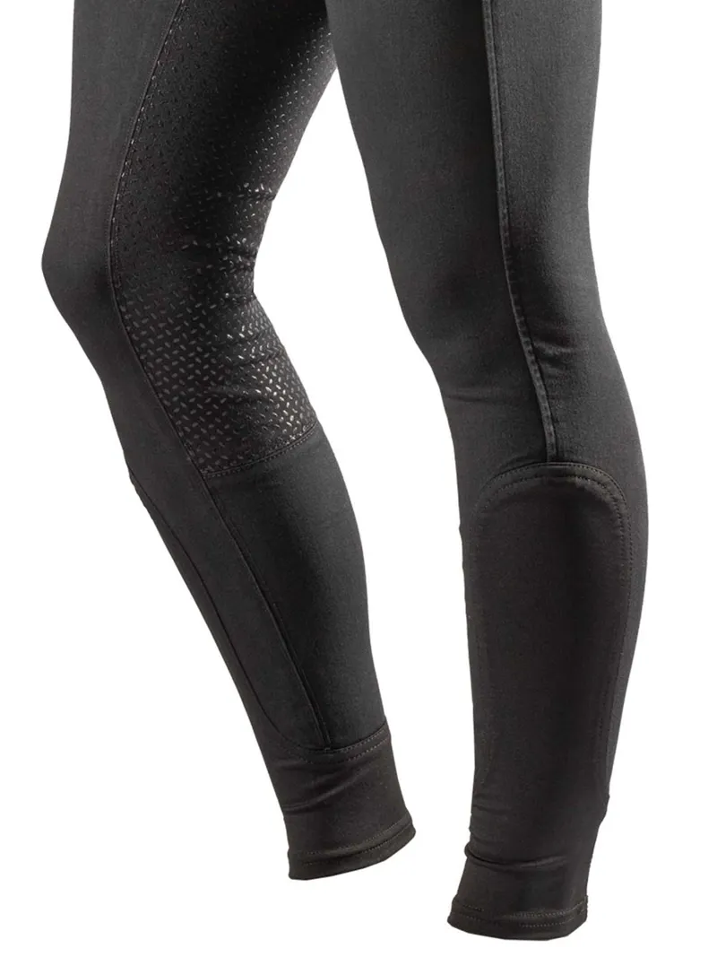 Agaso Full Grip Denim Breeches - Black-6