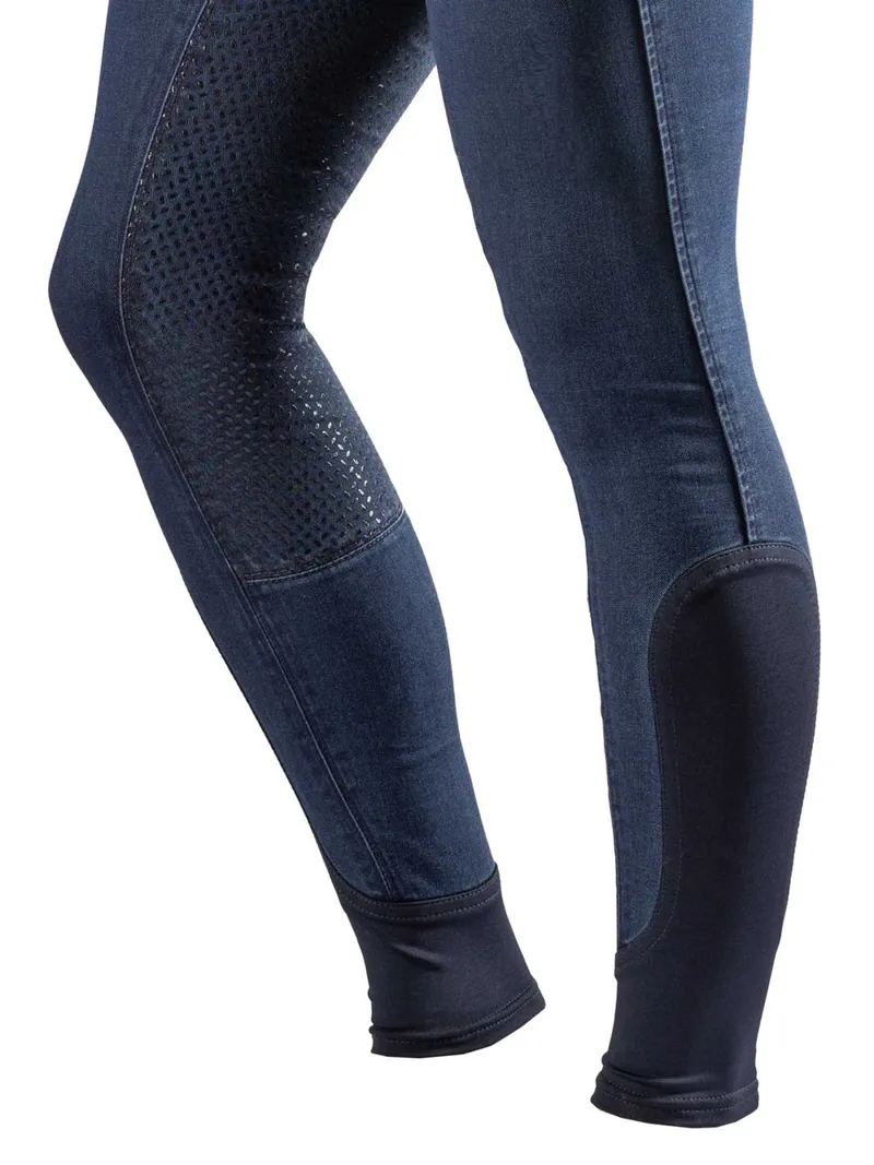 Agaso Full Grip Denim Breeches - Blue-5