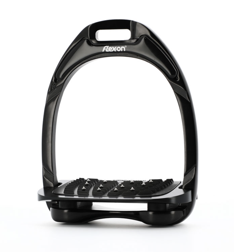 Flex-On Aluminium Inclined Ultra-Grip Stirrups Black/Black/Black