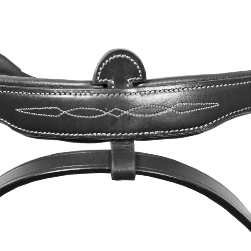 Antares Signature Flash Noseband Snaffle Bridle - Black-1