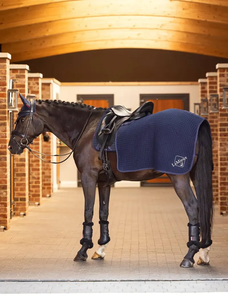 LeMieux Arika Clima-Tek Quarter Sheet - Navy Blue-3