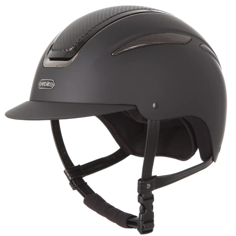 Evoke Callisto Classic Peak Helmet Black Carbon/Gunmetal