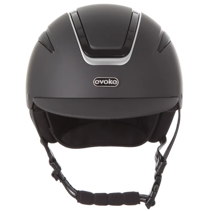 Evoke Callisto Classic Peak Helmet Black/Silver-2