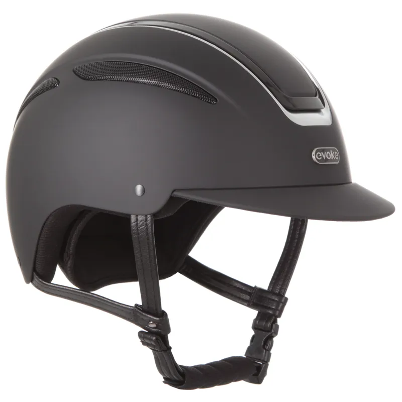 Evoke Callisto Classic Peak Helmet Black/Silver-3