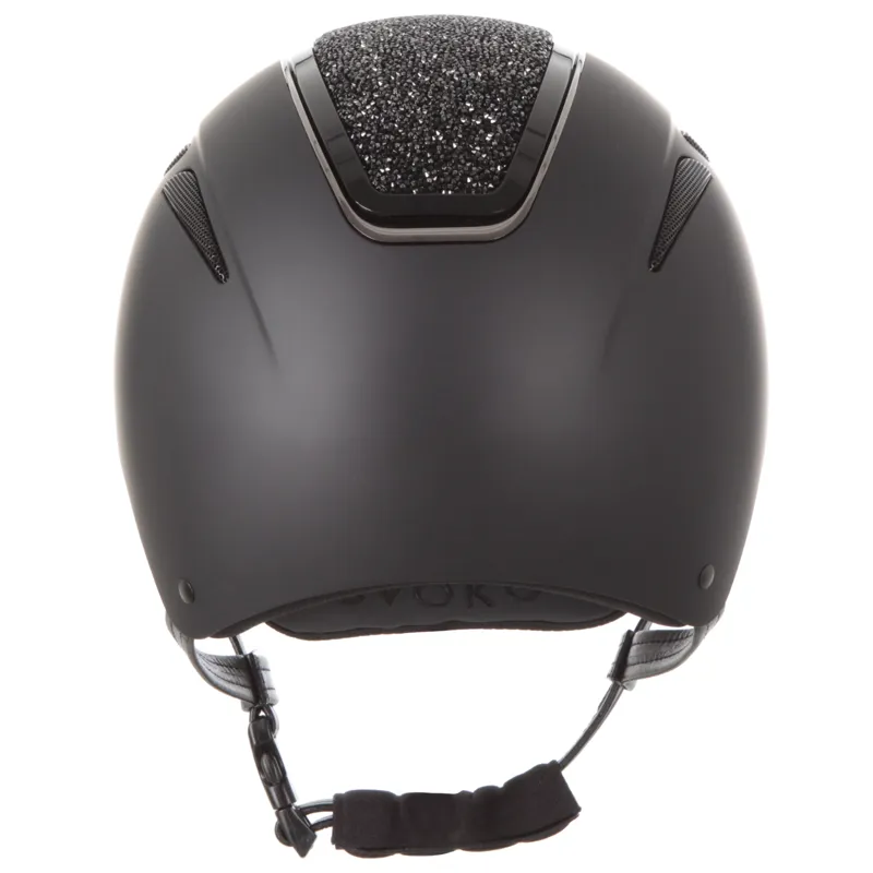 Evoke Callisto Classic Peak Helmet Black/Black Crystal-1