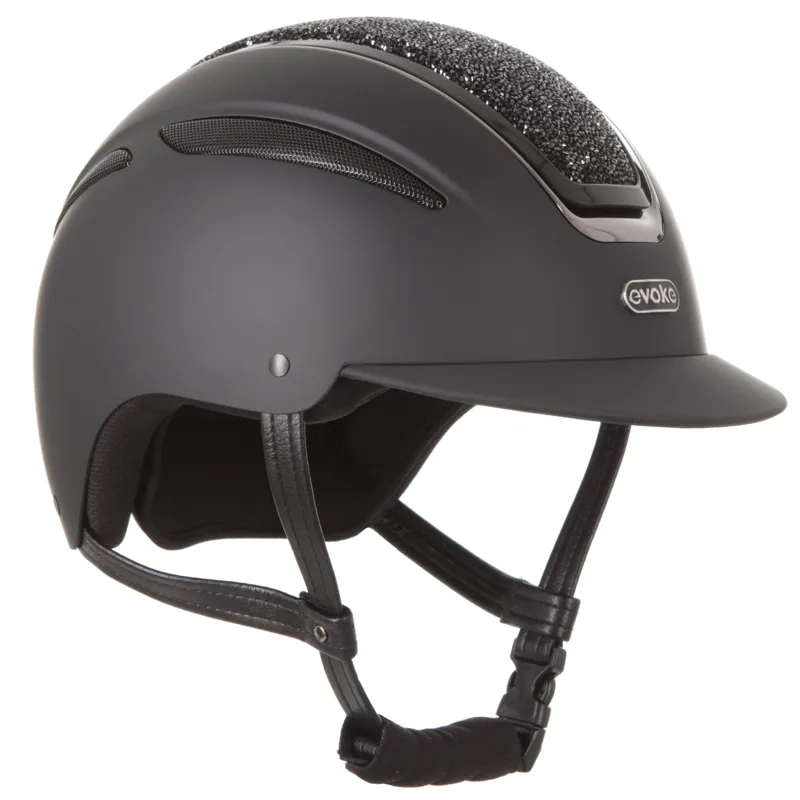Evoke Callisto Classic Peak Helmet Black/Black Crystal-3