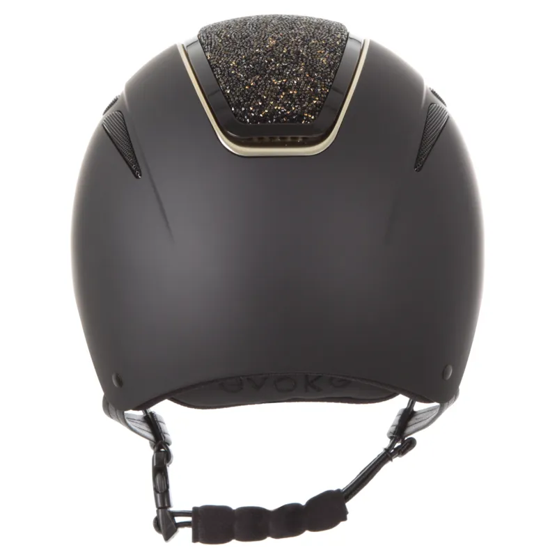 Evoke Callisto Classic Peak Helmet Black/Gold Crystal-1