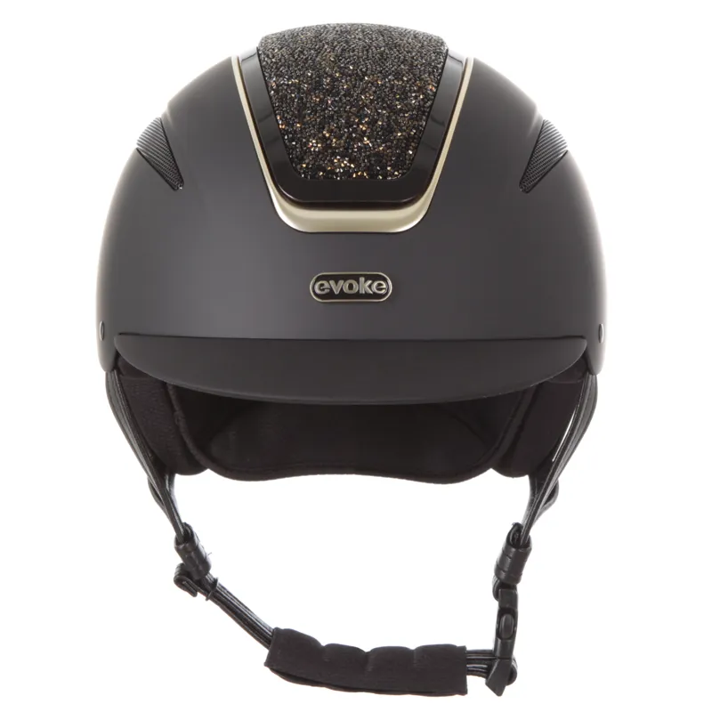 Evoke Callisto Classic Peak Helmet Black/Gold Crystal-2
