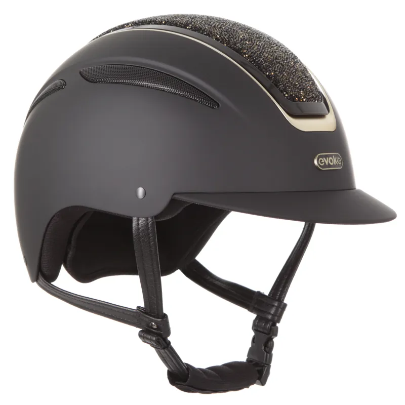 Evoke Callisto Classic Peak Helmet Black/Gold Crystal-3