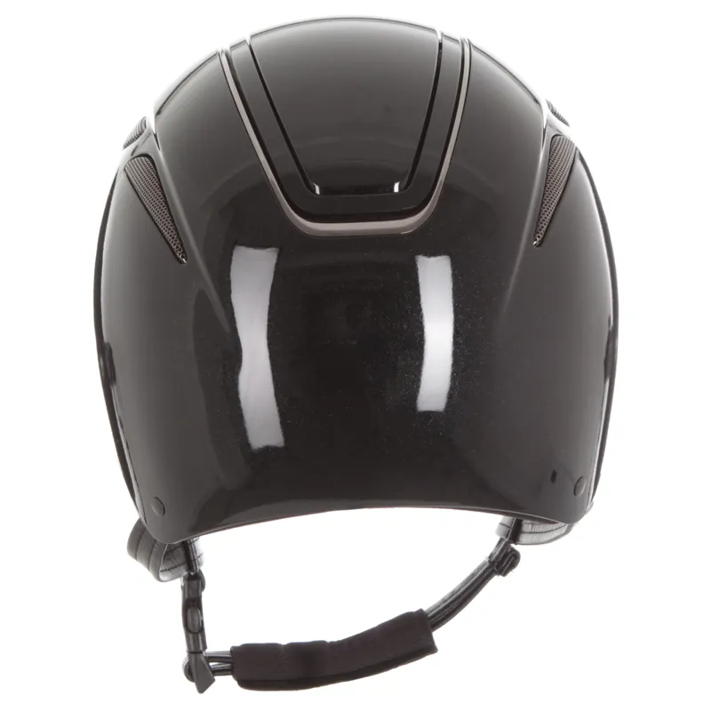 Evoke Callisto Classic Peak Helmet Black Metallic/Gunmetal-1