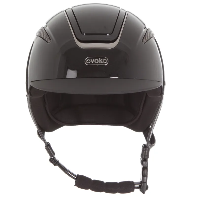 Evoke Callisto Classic Peak Helmet Black Metallic/Gunmetal-2