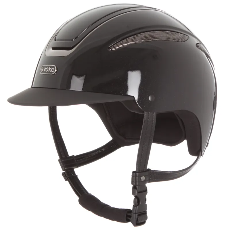 Evoke Callisto Classic Peak Helmet Black Metallic/Gunmetal