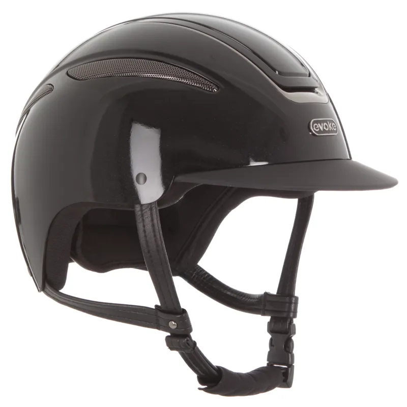 Evoke Callisto Classic Peak Helmet Black Metallic/Gunmetal-3