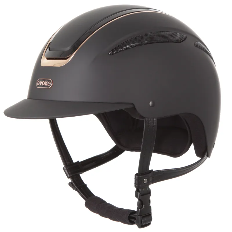 Evoke Callisto Classic Peak Helmet Black/Rose Gold