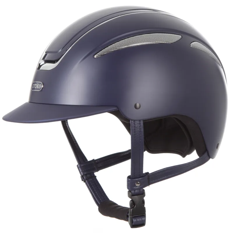 Evoke Callisto Classic Peak Helmet Navy/Chrome