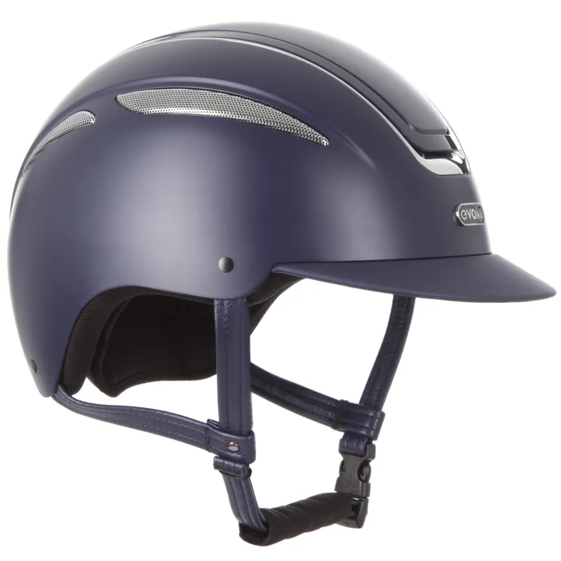 Evoke Callisto Classic Peak Helmet Navy/Chrome-3