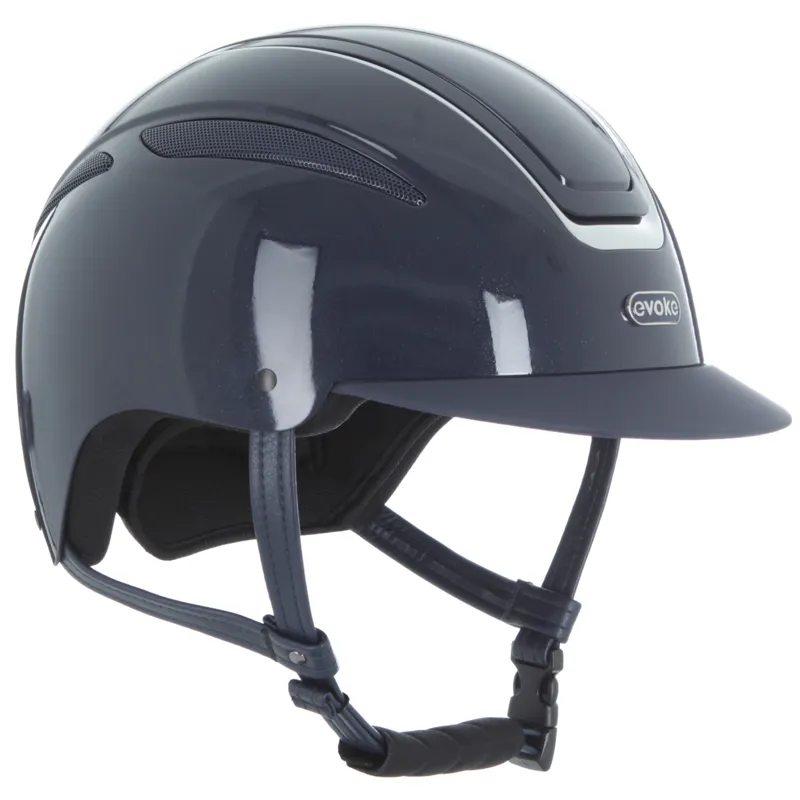 Evoke Callisto Classic Peak Helmet Navy Metallic/Chrome-3
