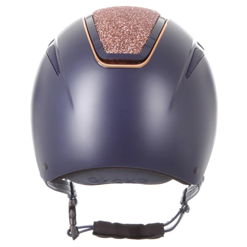 Evoke Callisto Classic Peak Helmet Navy/Rose Gold Crystal-1