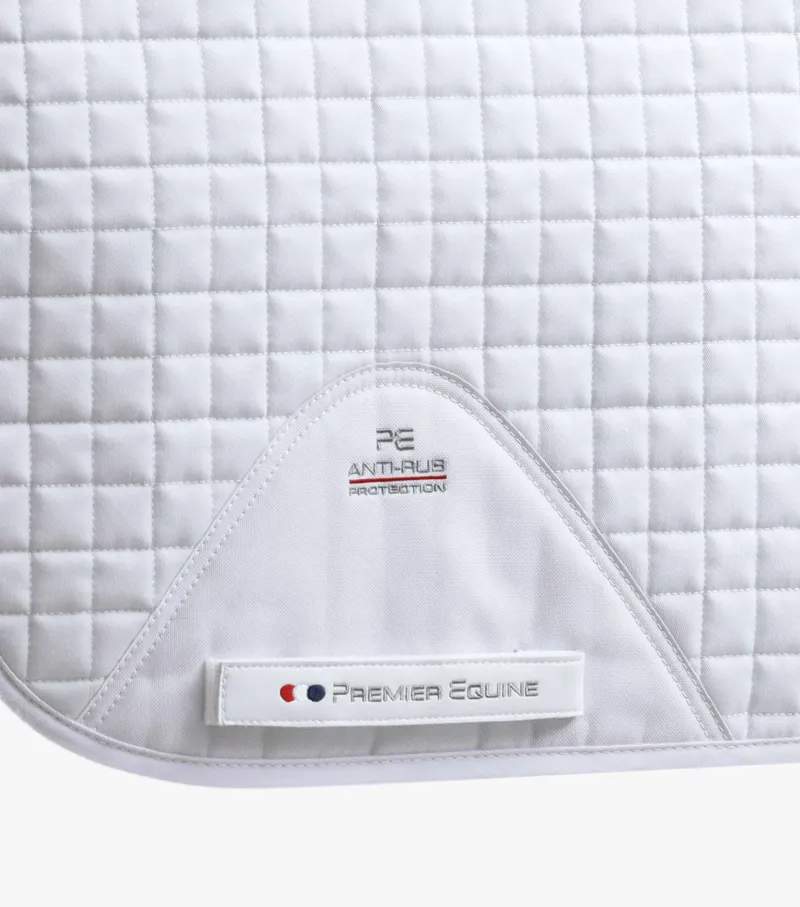 Premier Equine CC Saddle Pad with Number Holders - White -1