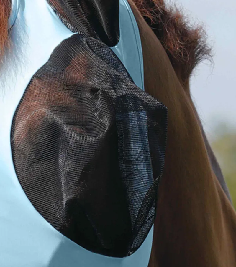 Comfort Tech Lycra Fly Mask - Blue-2