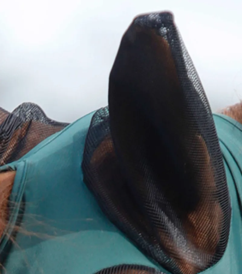 Comfort Tech Lycra Fly Mask - Green-1