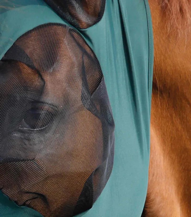 Comfort Tech Lycra Fly Mask - Green-2