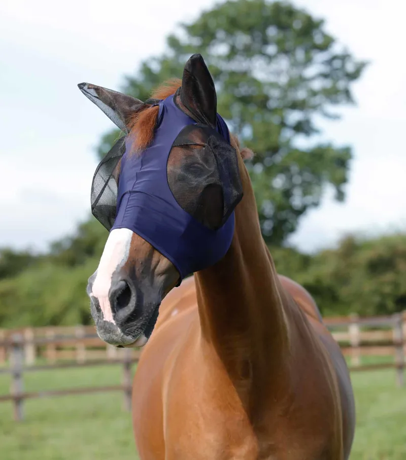 Comfort Tech Lycra Fly Mask - Navy