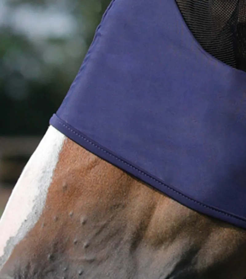 Comfort Tech Lycra Fly Mask - Navy-3