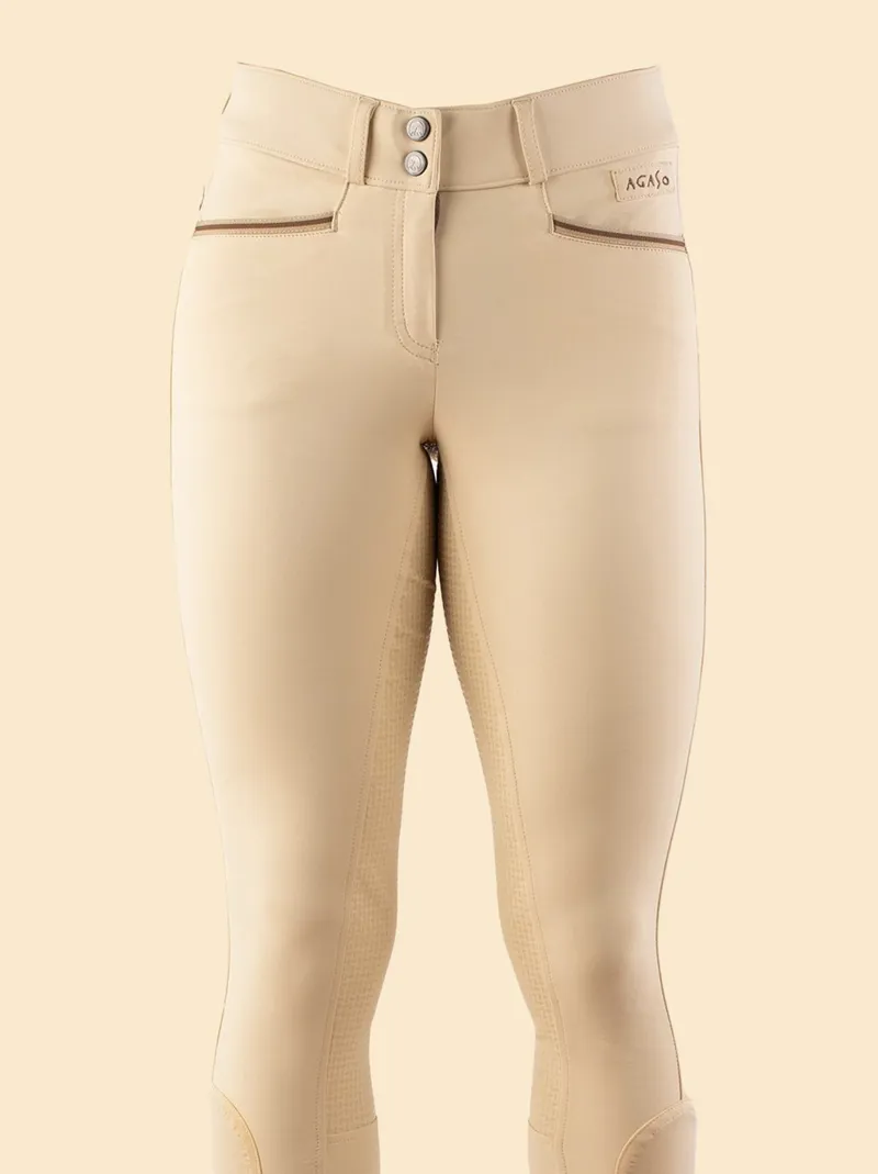 Agaso Full Grip Breeches - Beige-3