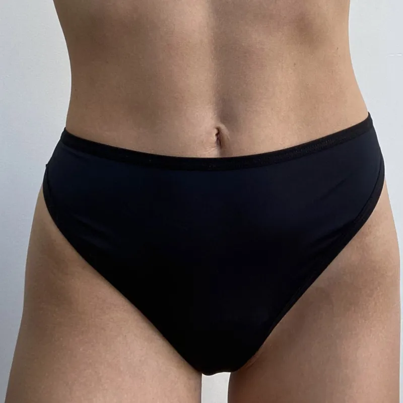 Nixibody Gracie Sporty Leakproof Thong - Black-1