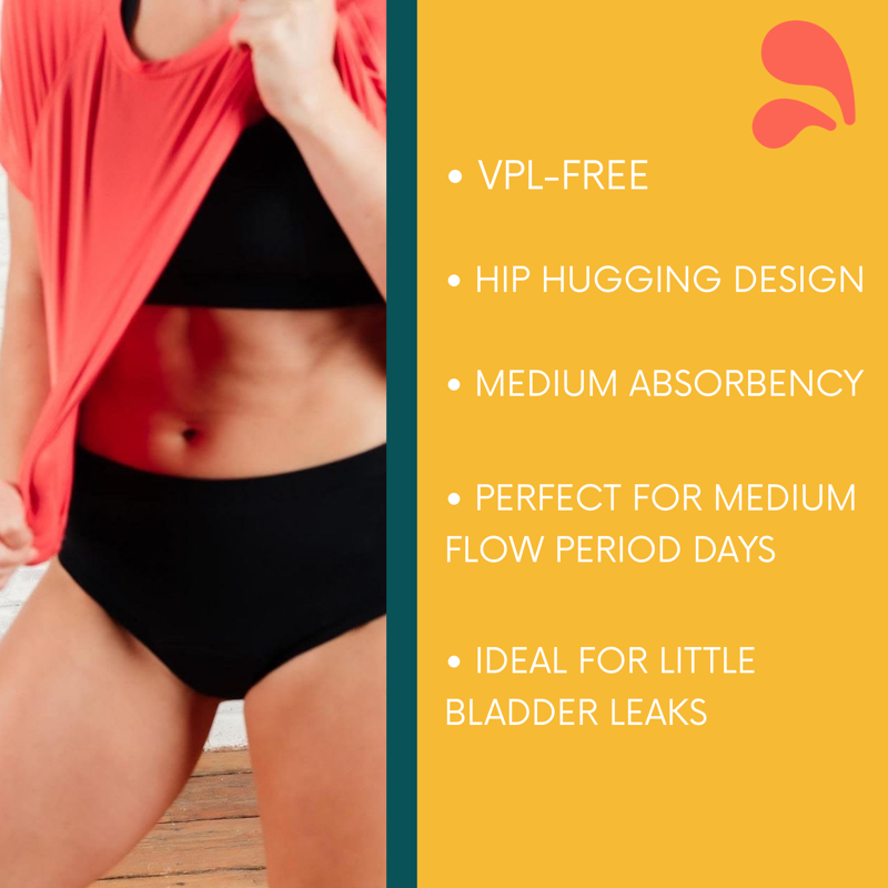 Nixibody Susie Sporty Hip Hugger Knickers - Black-2