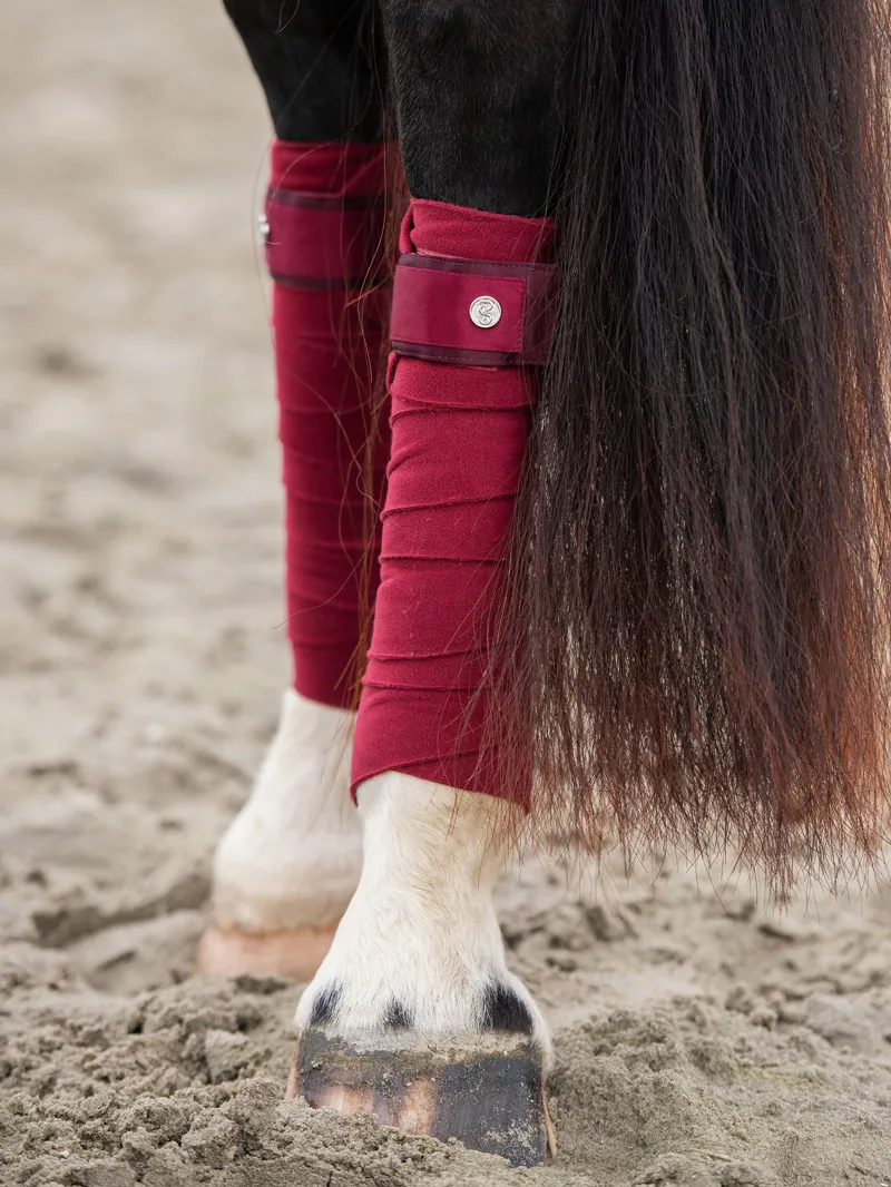 PS of Sweden Signature Polo Bandages - Ruby Wine-1