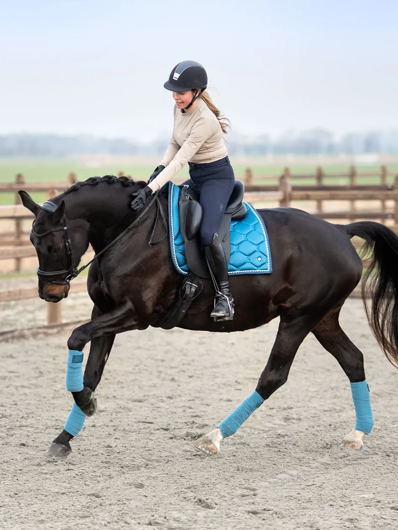 PS of Sweden Dressage Signature Saddle Pad - Mirage Blue-3