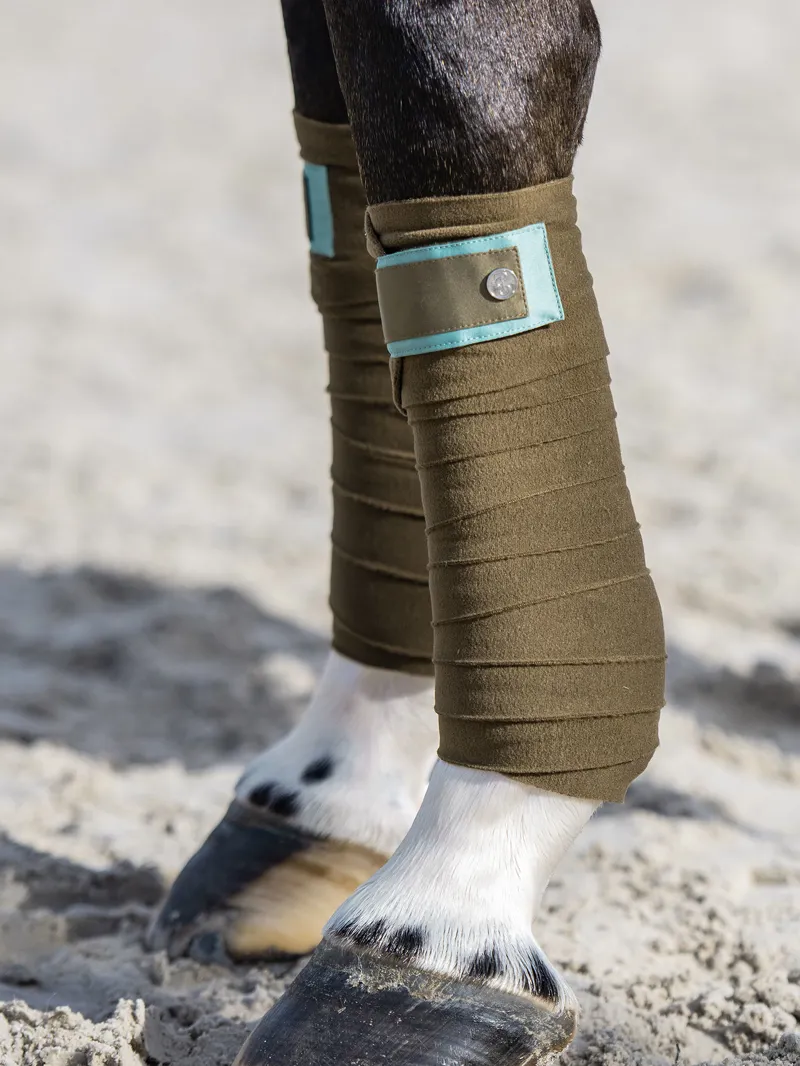 PS of Sweden Signature Polo Bandages - Olive-1