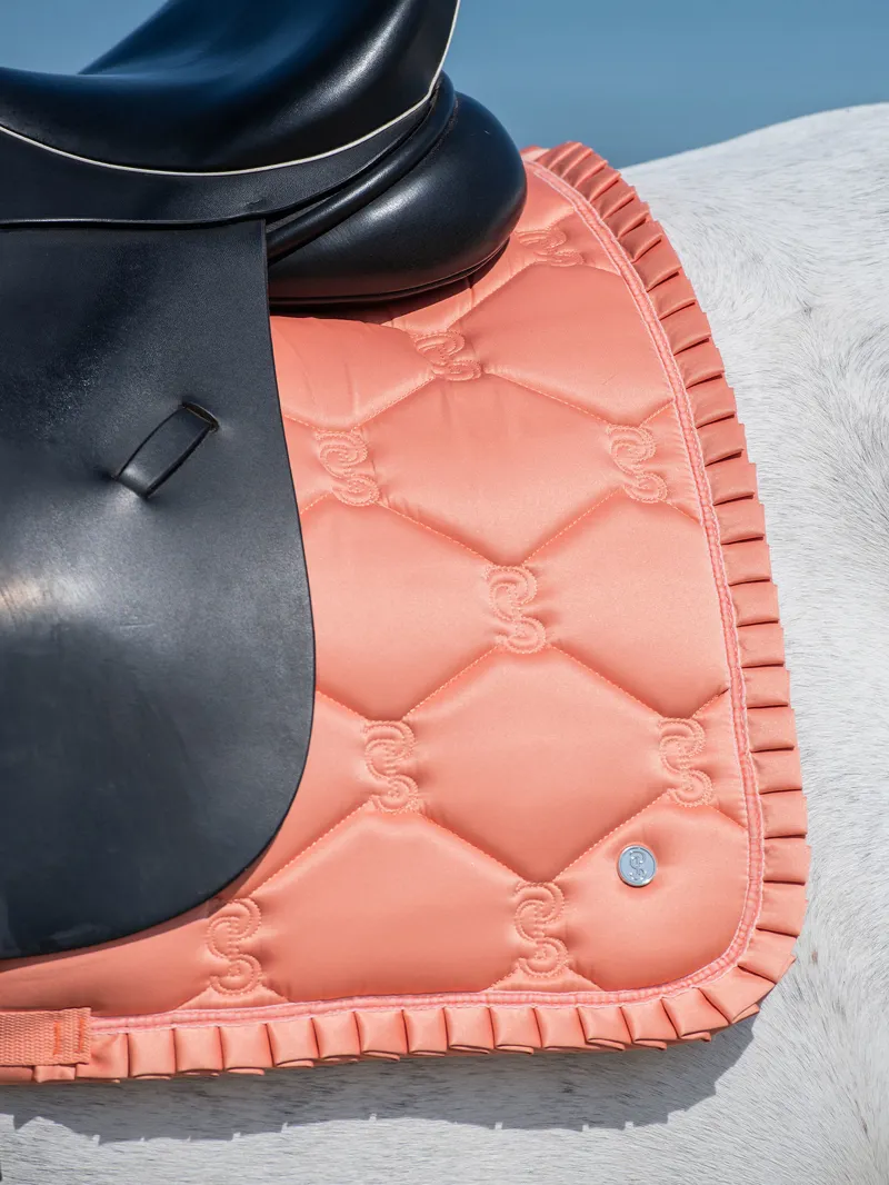 PS of Sweden Dressage Ruffle Saddle Pad - Coral-3