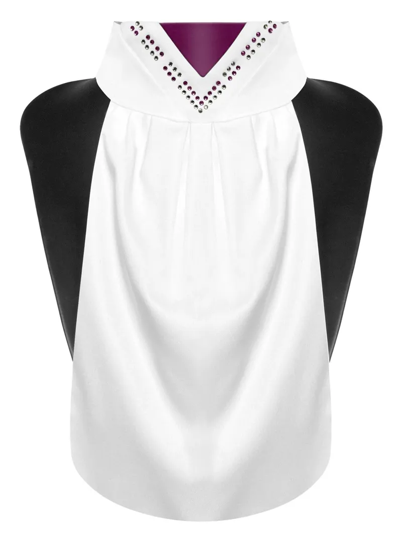 Fair Play Faven Ready Tied Stock - White/Royal Berry