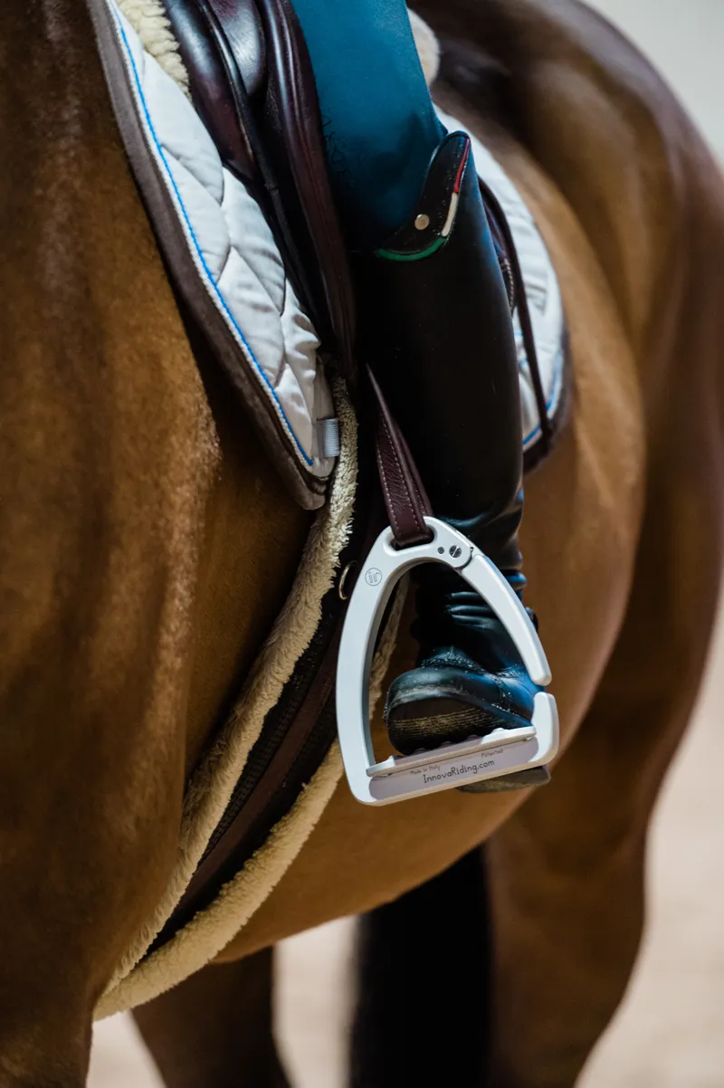 Tech Innova Riding Olympia Safety Stirrups - Silver-5