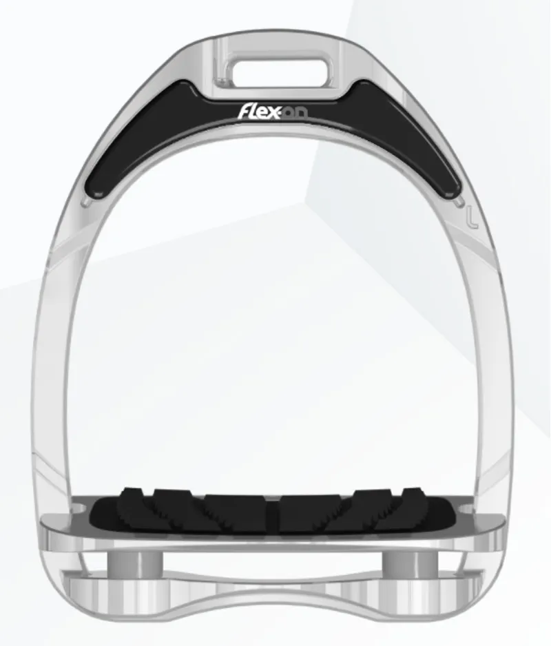 Flex-On Aluminium Flat Stirrups Silver/Silver Grey