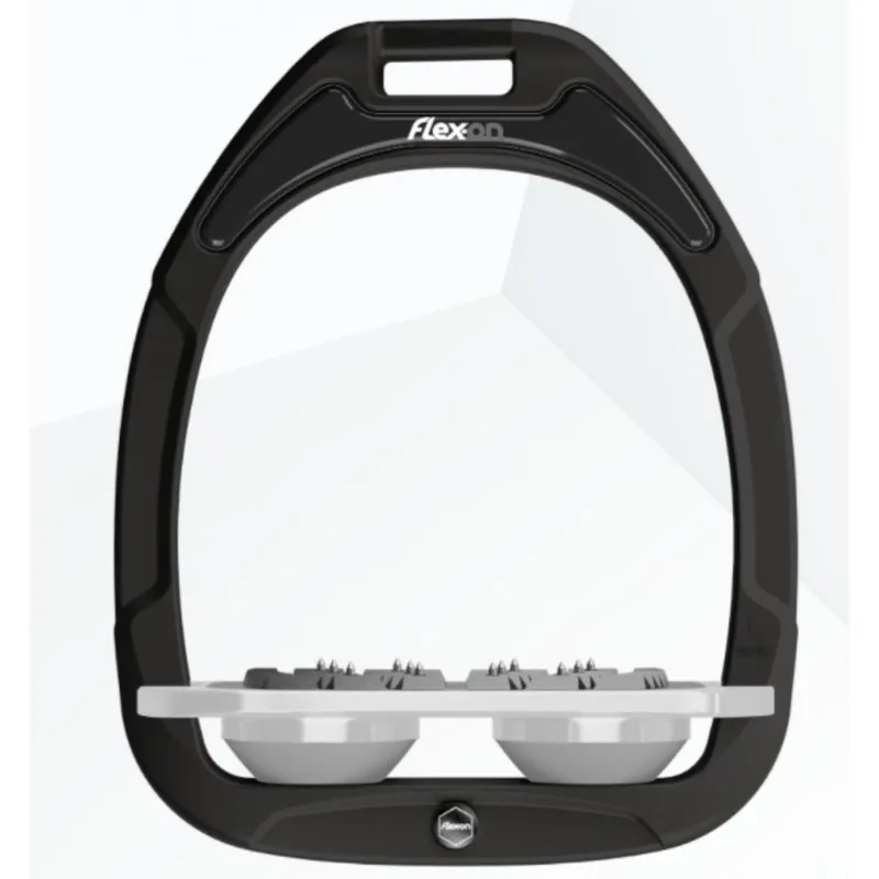Flex-On Green Composite Flat Stirrups One Size Black/Grey/Grey Ultra Grip